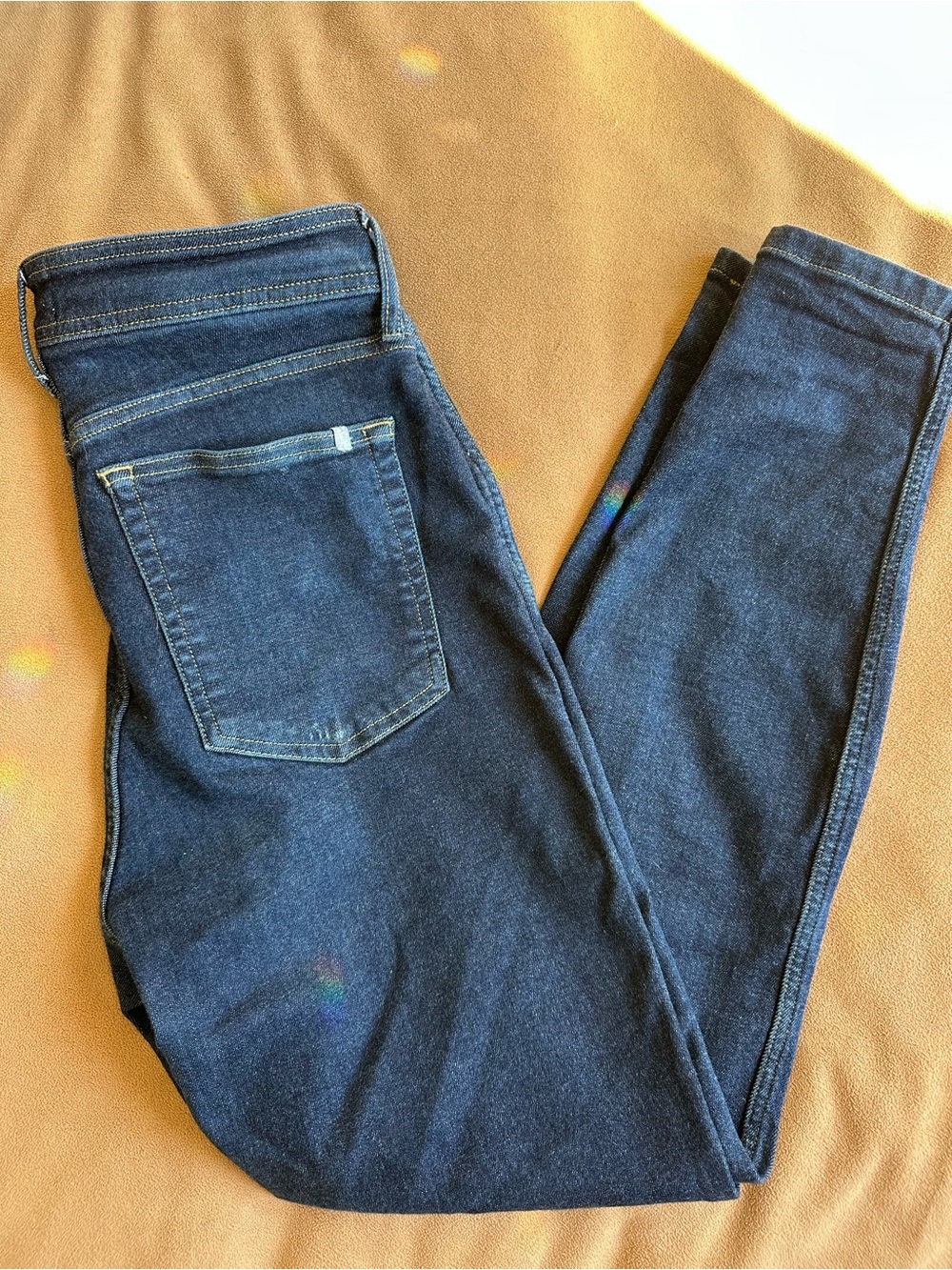 Everlane Dark Indigo High-Rise Skinny Jeans